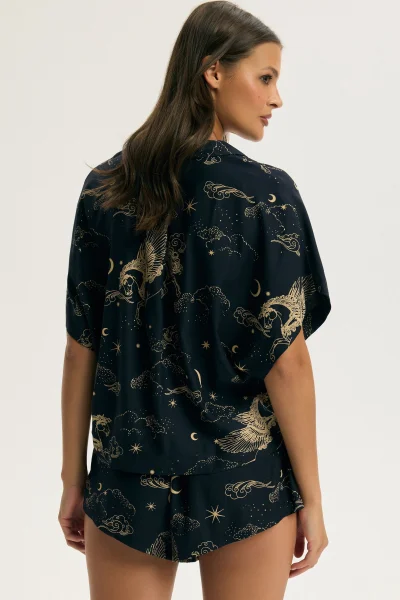 Dámské krátké pyžamo Crispella - Tmavě modrá