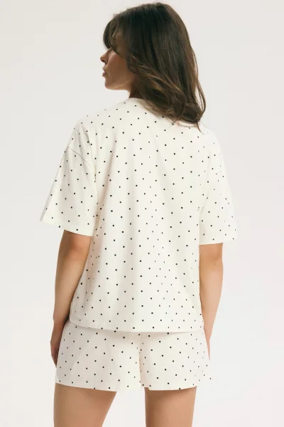 Dámské krátké pyžamo Macchiato - Béžová