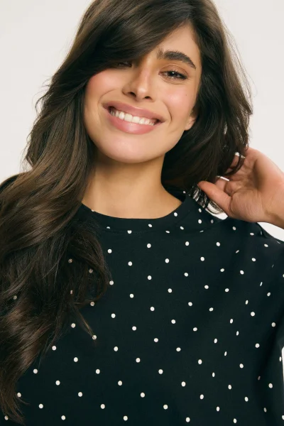 Dámské krátké pyžamo Macchiato - Černá