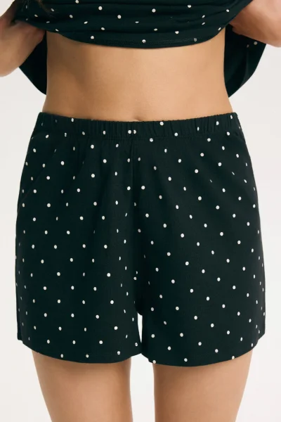 Dámské krátké pyžamo Macchiato - Černá