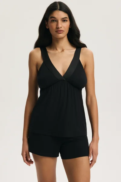 Dámské krátké pyžamo Onyx - Černá