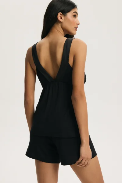 Dámské krátké pyžamo Onyx - Černá