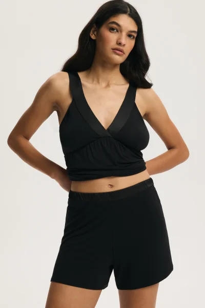 Dámské krátké pyžamo Onyx - Černá