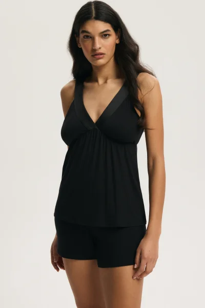Dámské krátké pyžamo Onyx - Černá