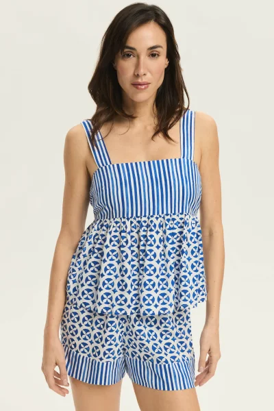 Dámské pyžamo Rekha - viskóza - Tmavě modrá