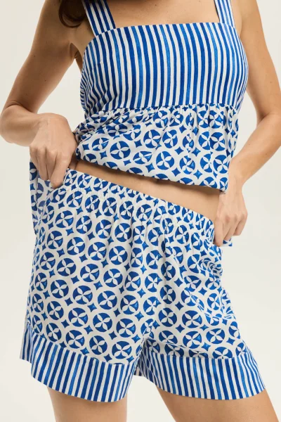 Dámské pyžamo Rekha - viskóza - Tmavě modrá