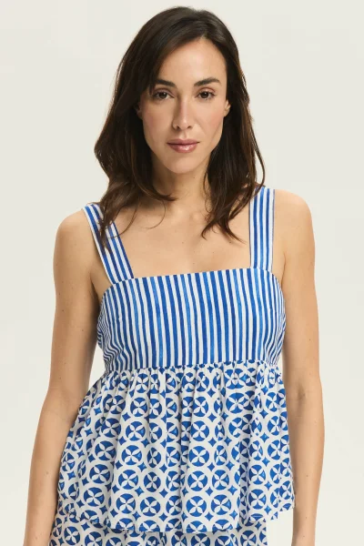 Dámské pyžamo Rekha - viskóza - Tmavě modrá