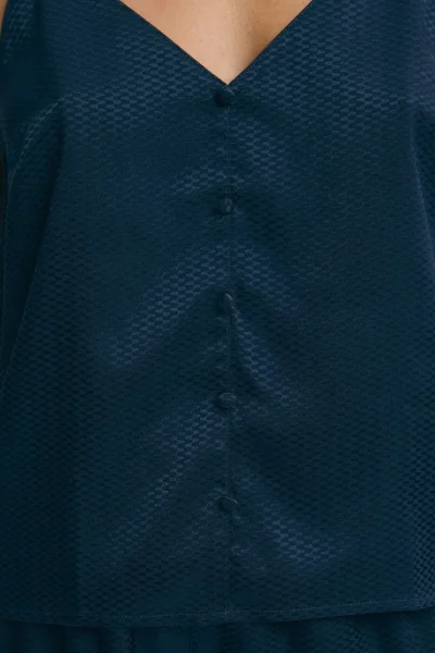 Dámské pyžamo Priscilla - satén - Tmavě modrá