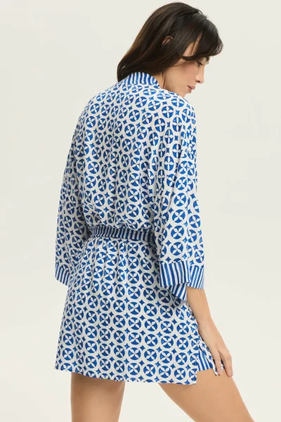 Dámský župan Rekha - Modrá