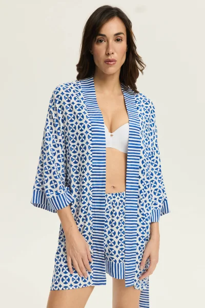 Dámský župan Rekha - Modrá