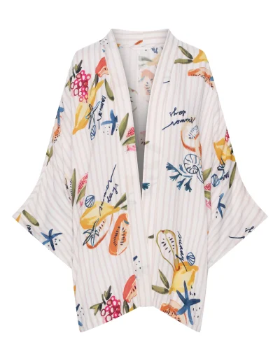 Dámský župan Ritu - kimono střih - Písková