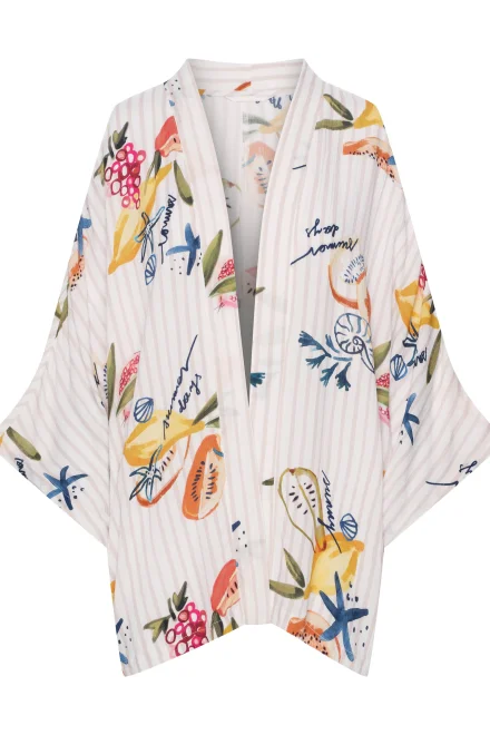 Dámský župan Ritu - kimono střih - Písková