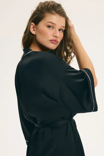 Dámský župan Aware - s kimono rukávy - Černá