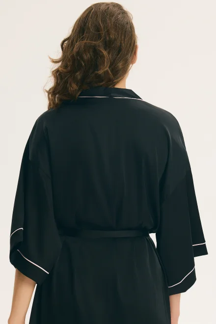 Dámský župan Aware - s kimono rukávy - Černá