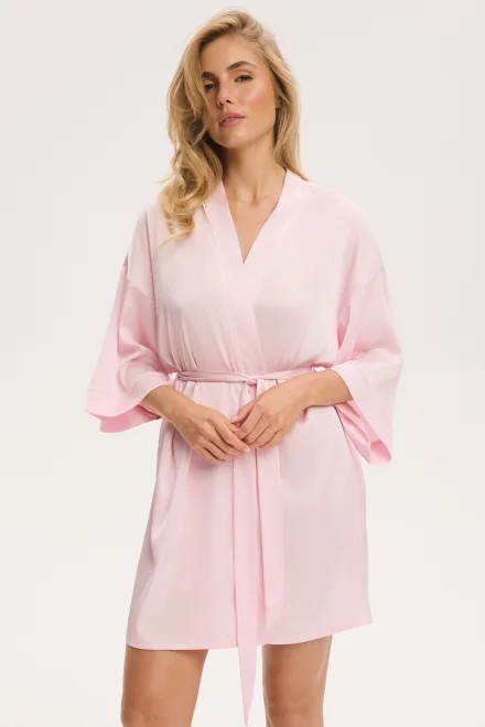 Dámský župan Aware - s kimono rukávy - Světle růžová