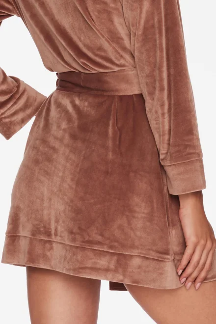 Dámsky župan Chaggit - velur - Hnedá so zlatým podtónom