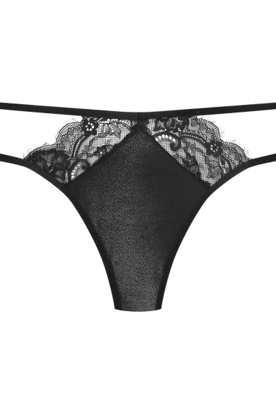 Sexy kalhotky Wirls - otevřená zadní část - Černá