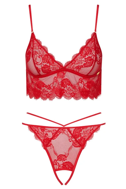 Sexy komplet Risky - 2 dílný - Červená