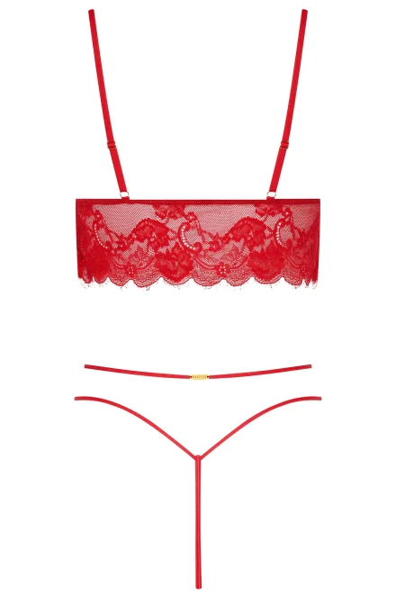 Sexy komplet Risky - 2 dílný - Červená