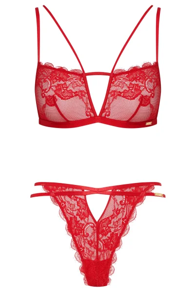 RED Sexy komplet Rebel - 2 dílný - Červená