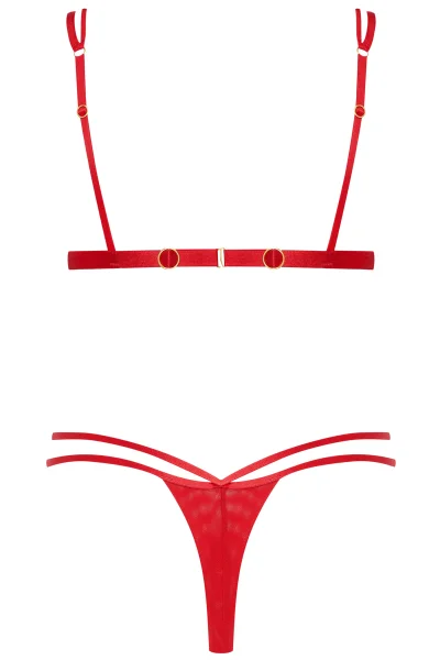 RED Sexy komplet Rebel - 2 dílný - Červená