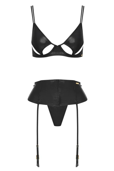 Sexy komplet Wasp - 3 dílný - Černá