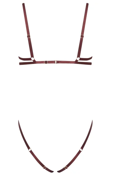 Sexy postroj Honey - Hnědo-červená (Mahoniová)