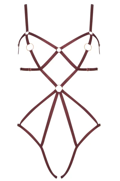 Sexy postroj Honey - Hnědo-červená (Mahoniová)