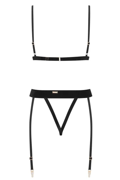 Sexy komplet Zeal - 3 dílný - Černá