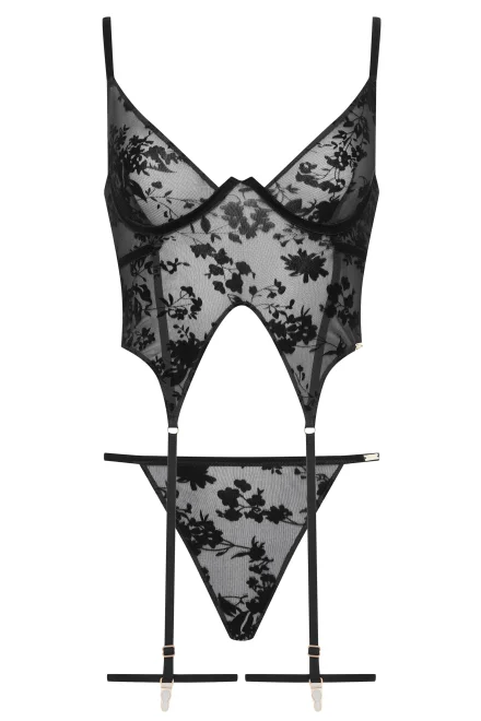 Sexy komplet Zaire - 2 dílný - Černá
