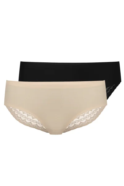 2 PACK kalhotky Parisa - Černo-béžová