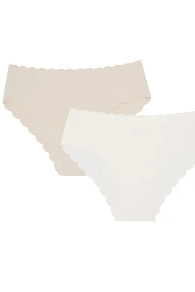 2 PACK kalhotky Peony - Béžová-ecru