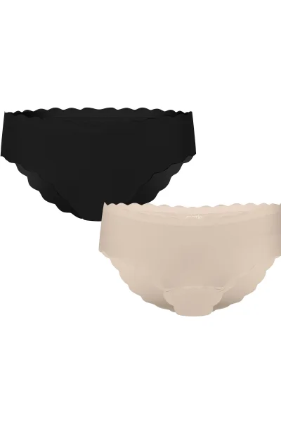 2 PACK kalhotky Peony - Černo-béžová