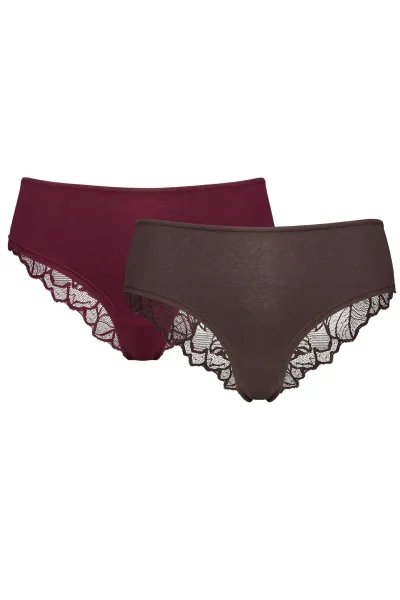 2 PACK kalhotky Pelia - Hnědo-červená (Mahoniová)