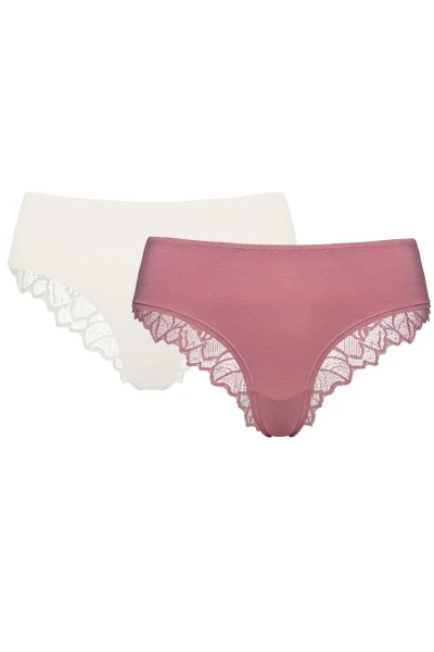 2 PACK kalhotky Pelia - Ecru-růžová