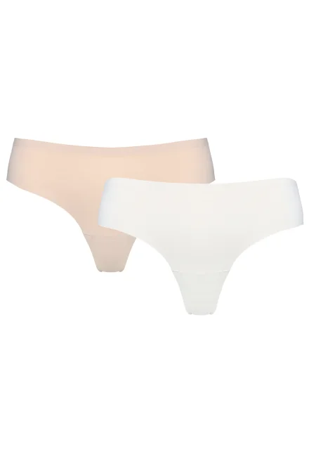 2 PACK kalhotky Pinni - bezešvé - Béžová-ecru