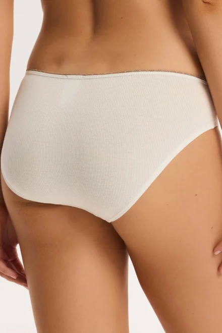 5 PACK kalhotky Moodie - bavlna - Krémová