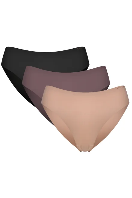3 PACK nohavičky Polly - Čierno-farebná
