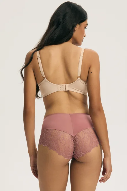 2 PACK nohavičky Pansy – s čipkou - Ecru-ružová