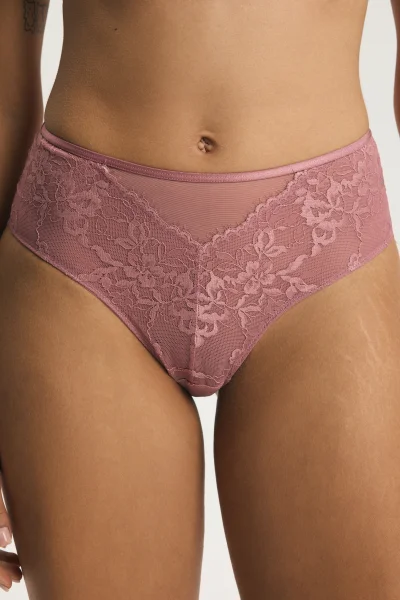 Kalhotky Cloe - vyšší pas - Starorůžová