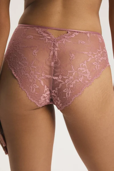 Kalhotky Cloe - vyšší pas - Starorůžová