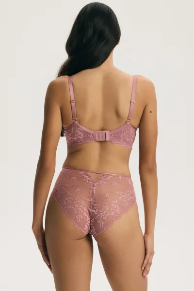 Kalhotky Cloe - vyšší pas - Starorůžová