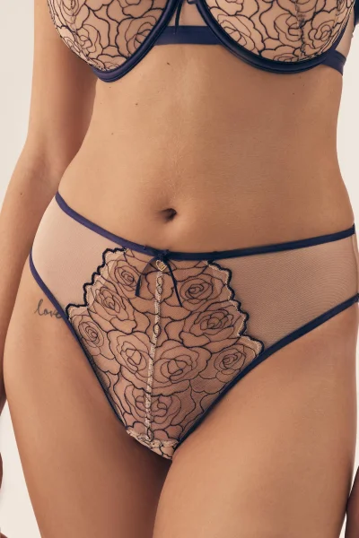 Kalhotky Batty - vyšší pas - Tmavě modrá