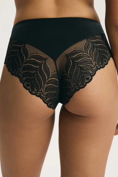 Kalhotky Aurora - vyšší pas - Černá