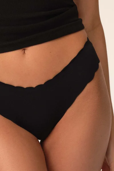 2 PACK tanga Panya - Černo-béžová