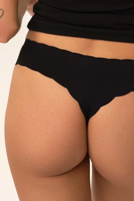 2 PACK tanga Panya - Černo-béžová