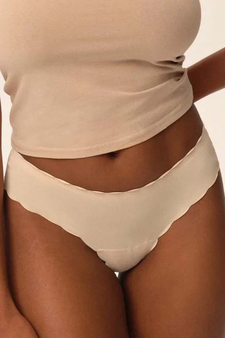 2 PACK tanga Panya - Černo-béžová