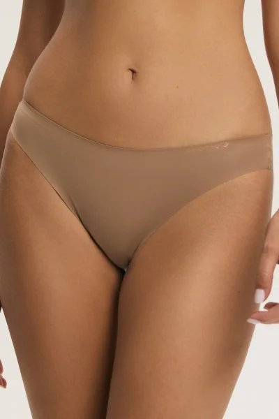 2 PACK tanga Pearls - Hnědo-béžová