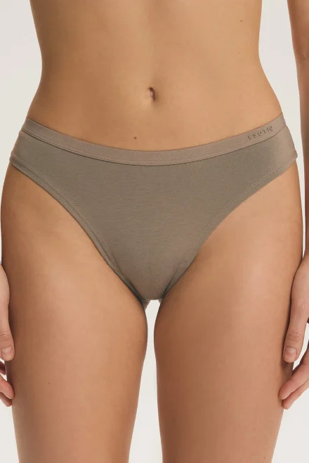 3 PACK tangá Peggy – bavlna - Béžovo-ružová