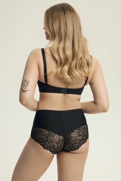 2 PACK kalhotky Pansy - Černá-ecru
